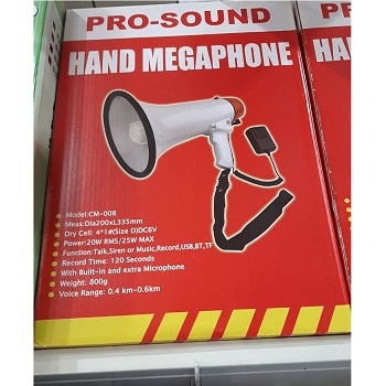 Supplier of Pro-Sound CM-008 Handheld Megaphone 20 Watts in UAE