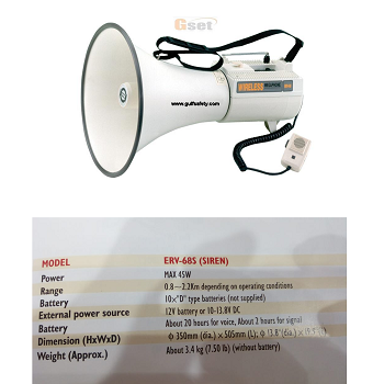 Show ERV-68S 45W Megaphone with Siren Suppliers in UAE